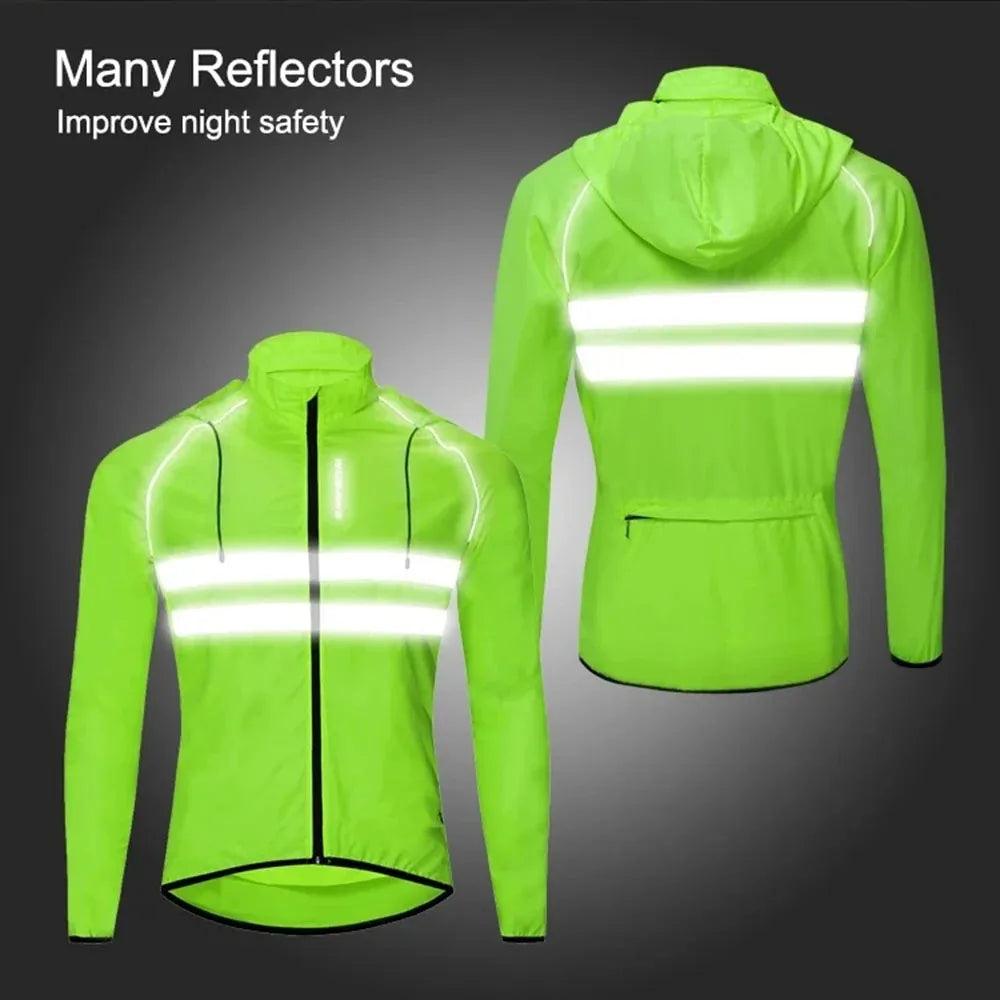 Cycling Clothing Reflective Windbreaker Windproof Waterproof MTB Bicycle Jacket Long Sleeve Cycling Jersey Cycling Club Designs