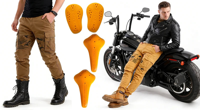 Men Kevlar Motorcycle Jeans Windproof Abrasion Resistant Protective Pants Blue Off Road Riding Trousers Four Season Gear
