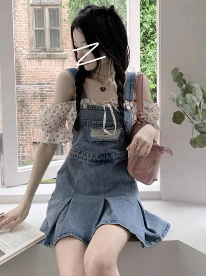 Denim Skirts Women S-5XL Ripped Mini Y2k Clothes Girlish Vintage Hotsweet Personal High Street Kawaii Temper Fashion American