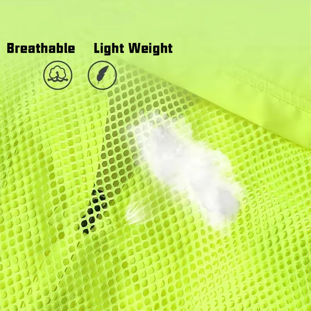 Workwear Safety Vest with Multi Pocket Emergency Rescue Volunteers Communication Safety Jacket Outdoor Work Clothing