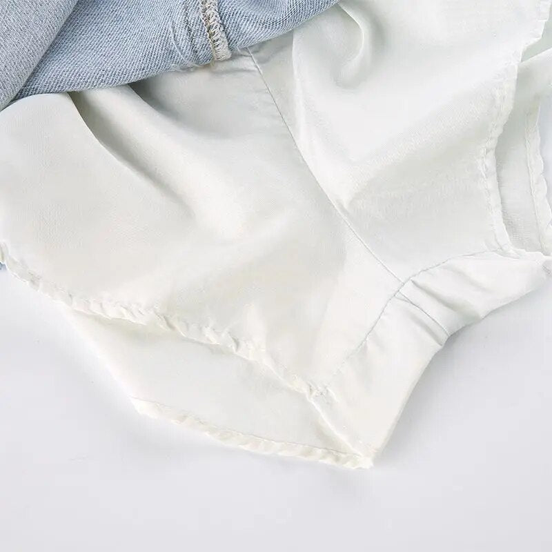 Sexy Hip Wrap Denim Mini Skirt with Shorts Women 2025 Summer Vintage High Waist Short Skirts Woman Chic All Match Jeans Skirt