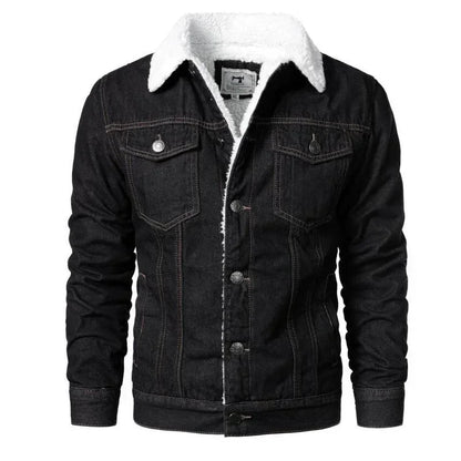 Men Light Blue Denim Jackets Slim Casual Denim Coats New Male High Quality Cotton Thicker Winter Jean Jackets Warm Coats XS-6XL