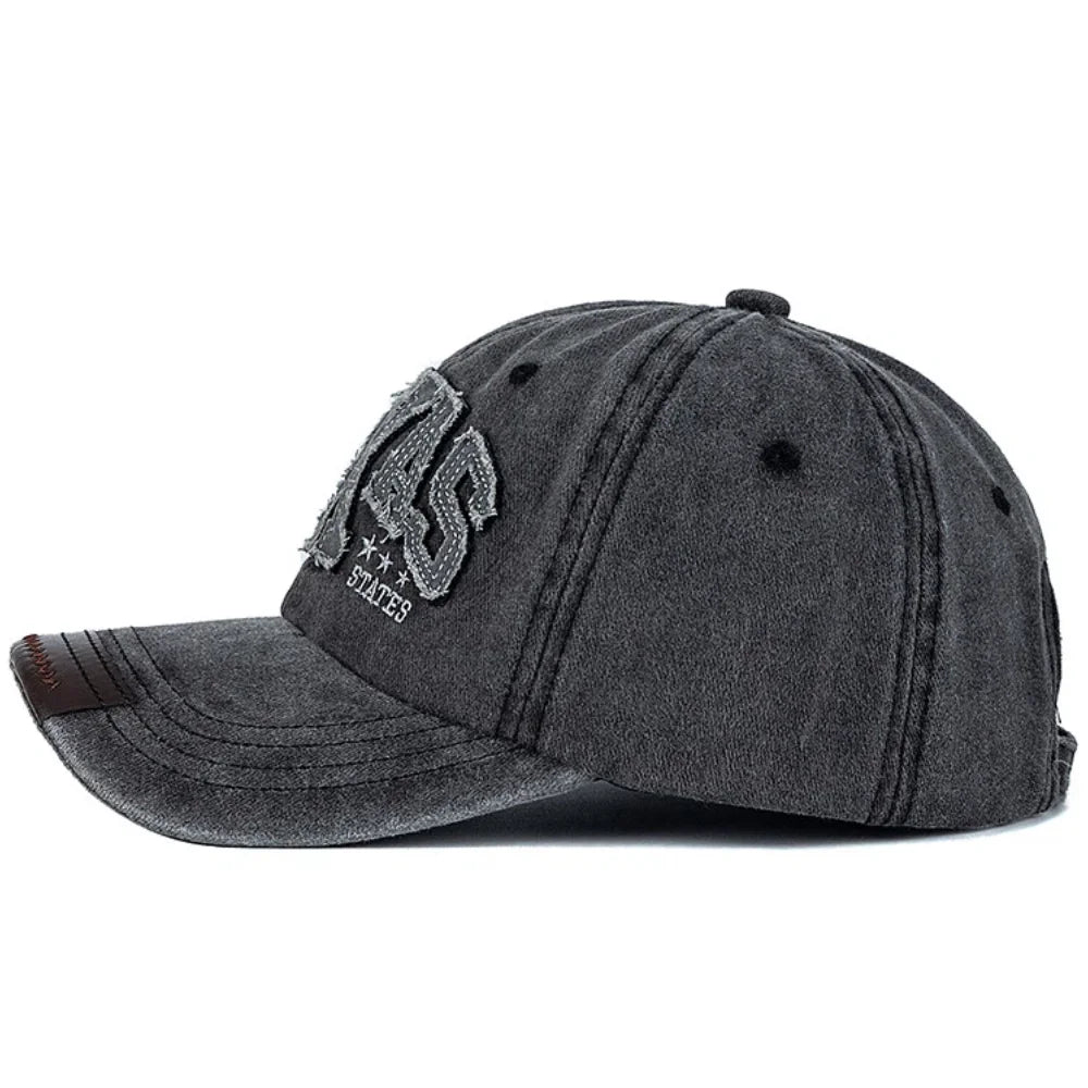 Unisex Vintage Classic Baseball Cap TEXAS Letter Embroidery Washed Cotton Chic Cap For Man Women Outdoor Casual Dad Hats