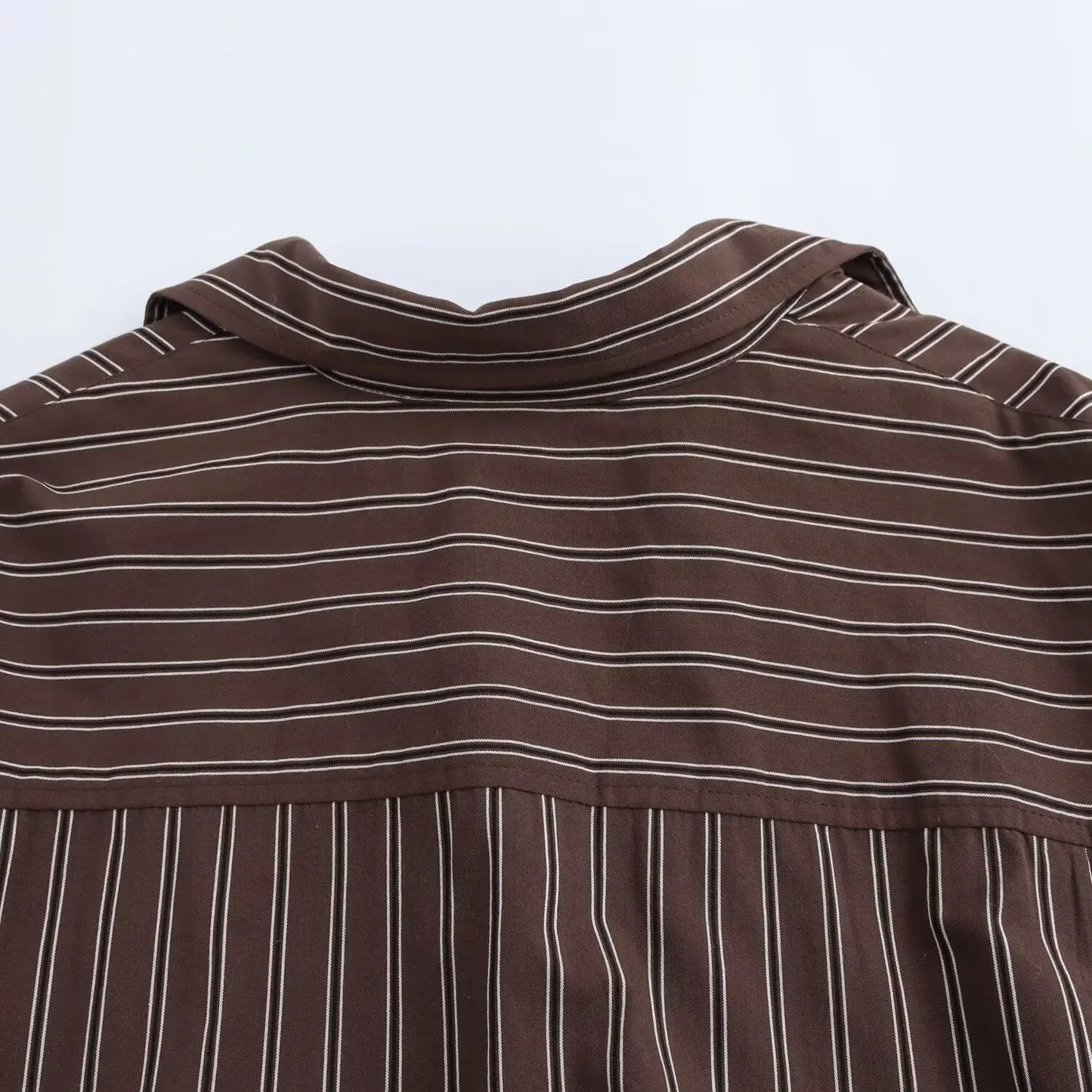 Autumn Blouses Woman Trendy Solid Stripe Turn-Down Collar Long Sleeve Buttons Single Breasted Female Street Shirts