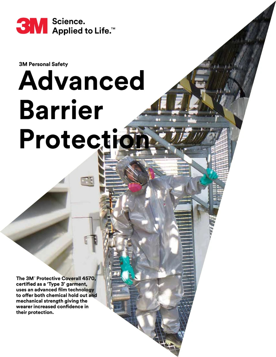 3M 4570 Protective Coverall CleanRoom Clothes Anti static Anti chemical liquid splash Radiation protection effective particles