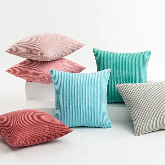 Square Throw Pillow Cases 45x45cm Solid Color 40*40 Gray Decoration Cushions for Living Room Bedroom Home Flannel
