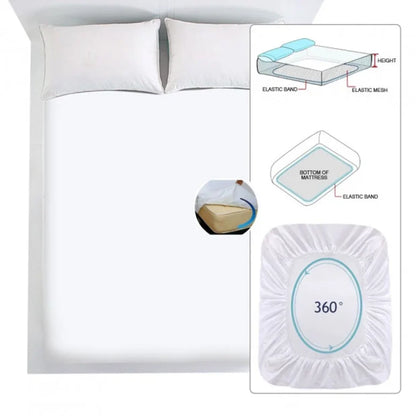 Smooth Mattress Protector Fitted Sheet Water proof Mattress Cover Anti Mites & Washable  Bed Protector