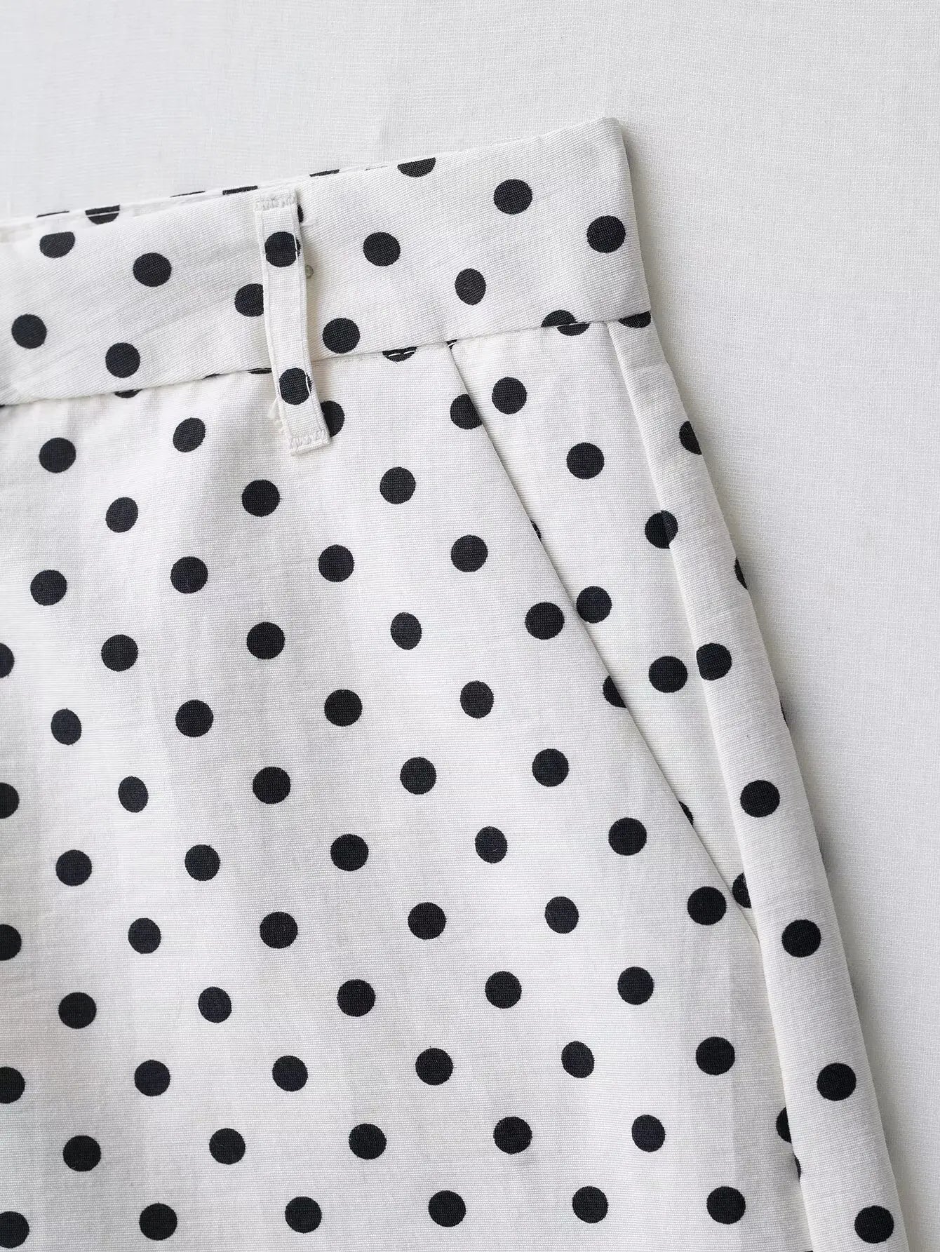 Woman Autumn Long Sleeves Turtleneck Zipper With Pockets Drawstring Casual Coats Women Fashion Polka Dot Printed Jacket