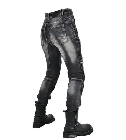 Womens zipper pants Motorcycle jeans Men's high elastic motorcycle riding rider pants Racing pants with protective