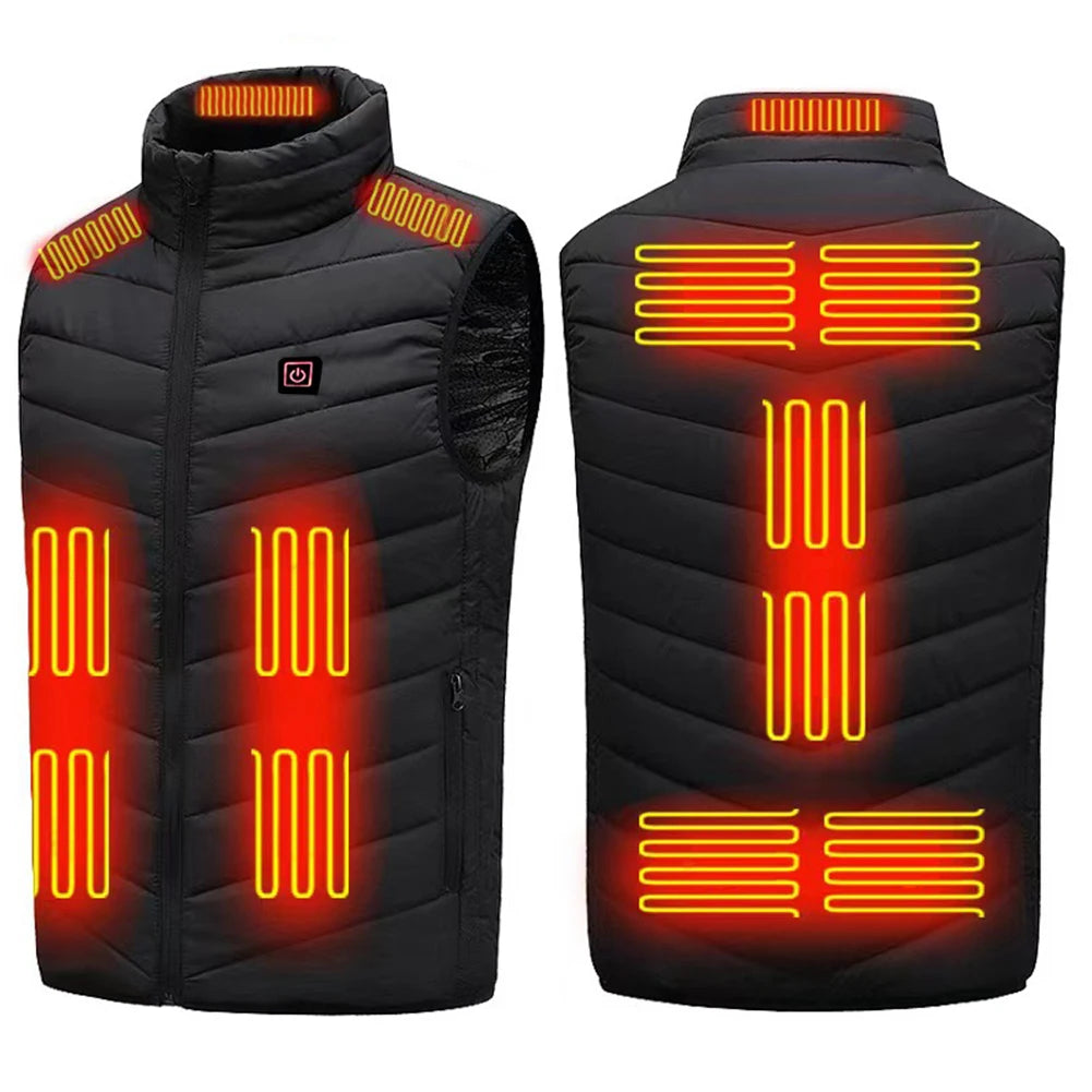 17 Areas USB Heated Jacket Men Women Electric Heated Vest Heating Vest Heated Bodywarmer Usb Inner Heat Vest Clothes for Outdoor
