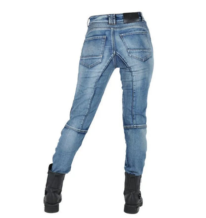 Womens zipper pants Motorcycle jeans Men's high elastic motorcycle riding rider pants Racing pants with protective