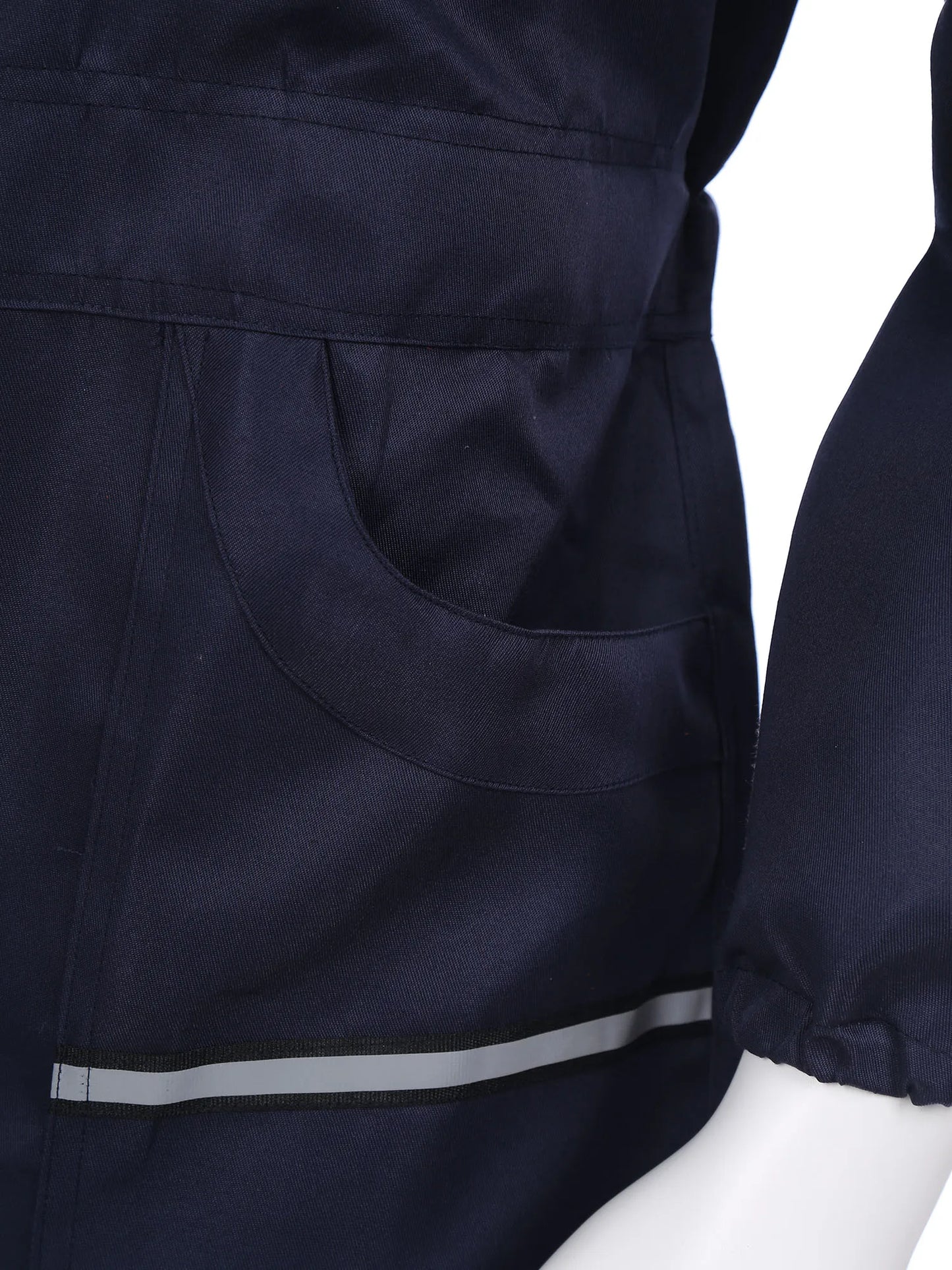 Men Resistant Coveralls Work Uniforms for Factory Workshop Stand Collar Long Sleeve Multi-pockets One-piece Jumpsuit Worker Wear