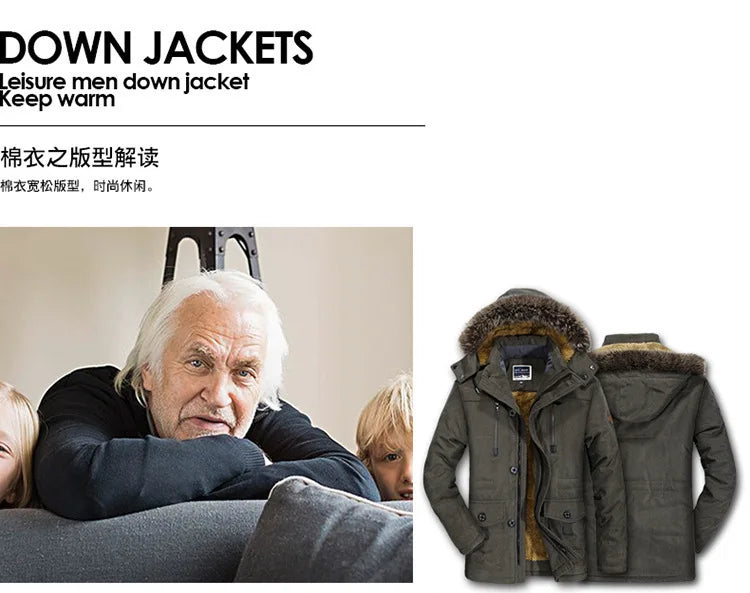 New Winter Men Hooded Fur Collar Long Down Jackets Overcoats Male Multiple Pockets Warm Parkas Quality Man Casual Chaquetas 7XL