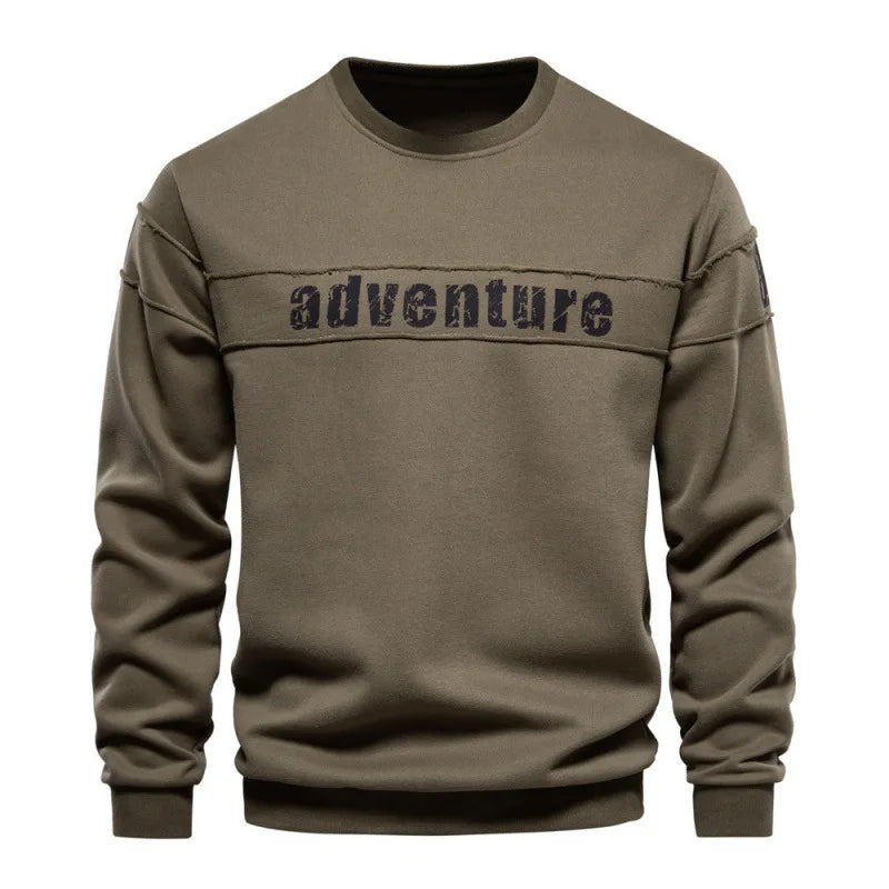 New Autumn Men O-neck Printed Pullovers Loose Sweatshirts High Quality Male Outwear Casual Sweatshirts EU Size Men's Clothing 2