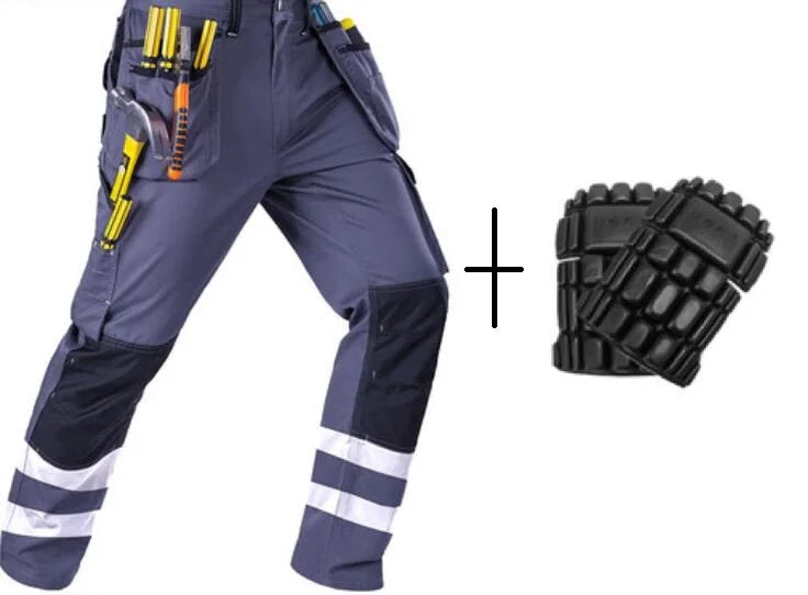 Work Clothes Men's maintainance Working Suit Wear-resistant Welder Suit Hi Vis Multi-pocket Labor safety Uniform Mechanical Suit