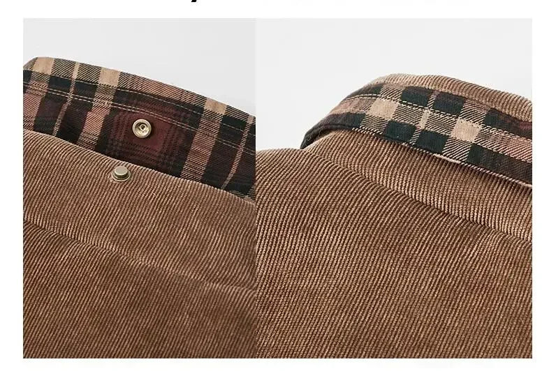 Men Plaid Shirts Winter Jackets Fleece Warm Shirts Coats High Quality Men Cotton Fit Business Casual Outerwear Shirts Jackets 4