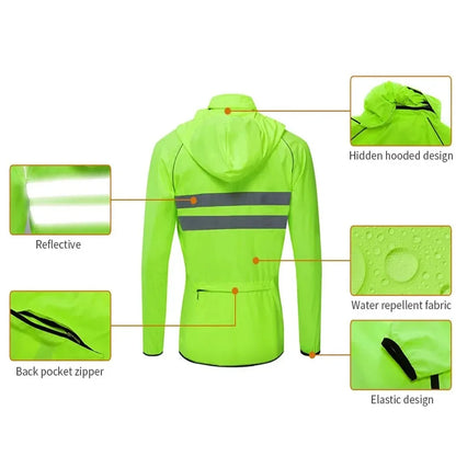 Cycling Clothing Reflective Windbreaker Windproof Waterproof MTB Bicycle Jacket Long Sleeve Cycling Jersey Cycling Club Designs