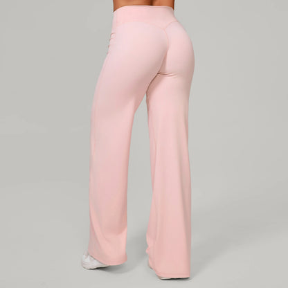 Women Straight Yoga Leg Bottoms Soft Stretchy Fabric Women's Yoga Pants GYM Sweat-Wicking Properties Running Sport Trousers