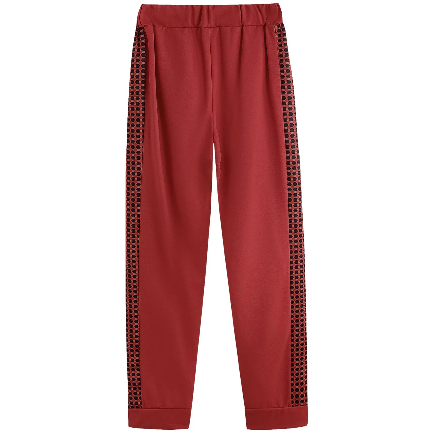 Athleisure Zipper Jacket Women's Suit Spring Fashion Patchwork Plaid Slim Fit Timid Feet Trousers Female 2 Piece Set 2025