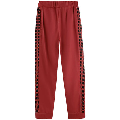 Athleisure Zipper Jacket Women's Suit Spring Fashion Patchwork Plaid Slim Fit Timid Feet Trousers Female 2 Piece Set 2025