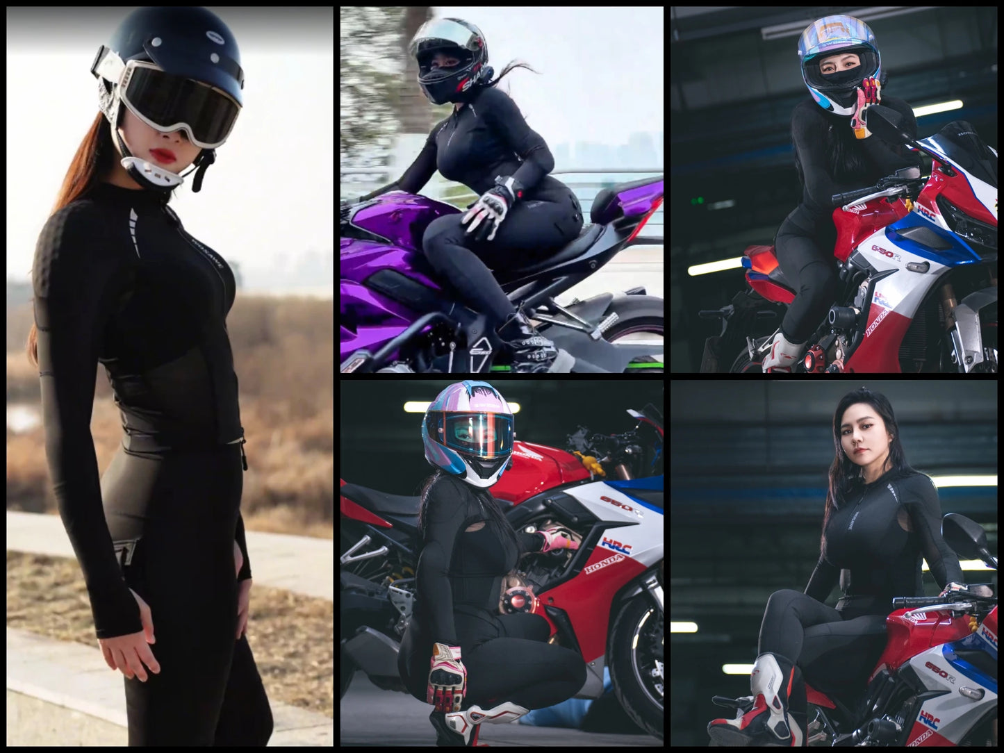 Women Motorcycle Jacket Lady Full Body Armor Set CE Certified Summer Riding Safety Coat Pants Built-in Protective Pads