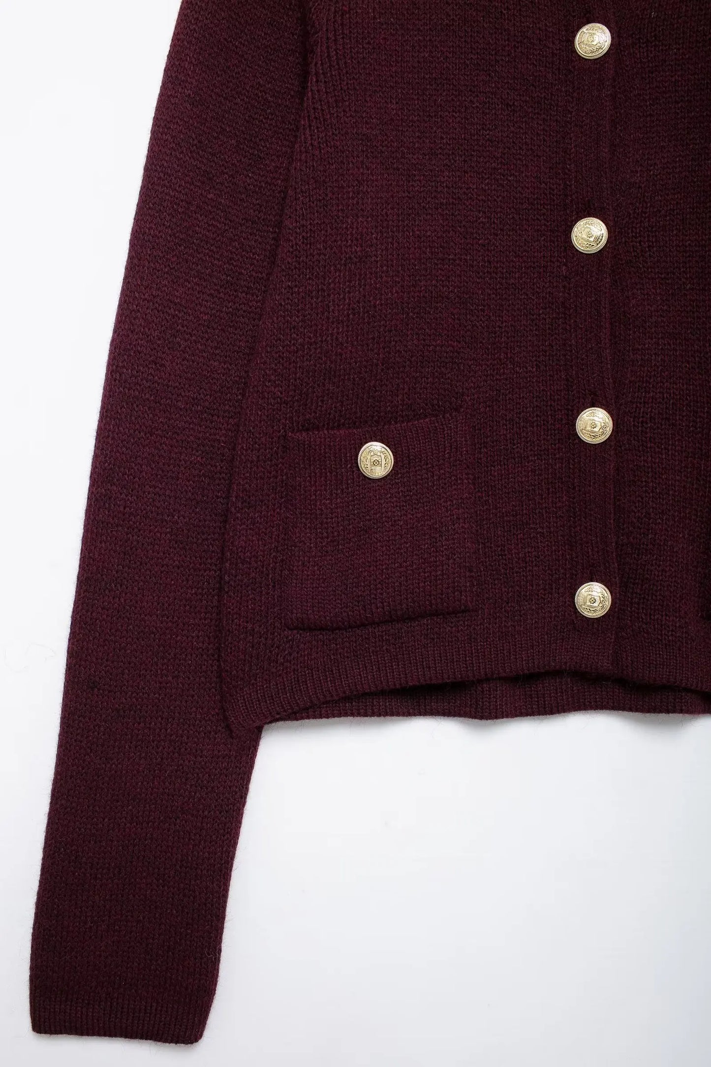HH Women Casual Knitted Cropped Cardigan Long Sleeve Single Breasted Cardigans Women 2025 New Autumn Pocket Knitwear