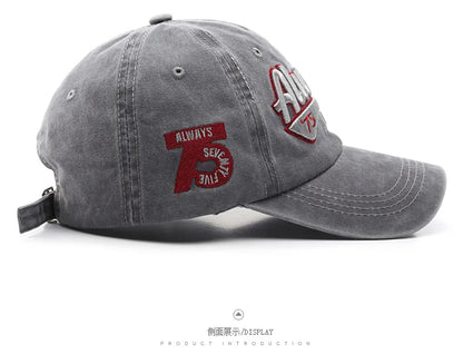 Summer Women Men Baseball Cap Fashion Letter Embroidery Snapback Hat Vintage Washed Cotton Unisex Hip Hop Sun Hat Casquette