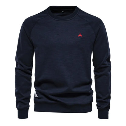 New Spring Autumn Men O-neck Pullovers Cotton Sweatshirts Quality Male Outwear Solid Casual Sweatshirts Size XXL Men's Clothing