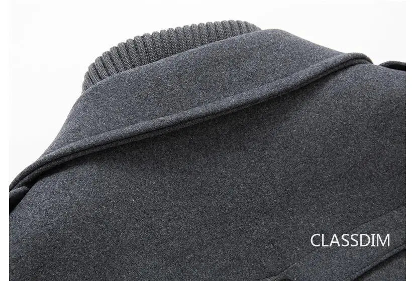 Men Cashmere Trench Coats Winter Jackets Overcoats Wool Blends High Quality New Winter Coats Male Business Casual Trench Coats 4