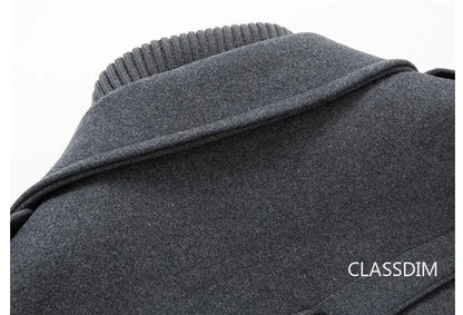 Men Cashmere Trench Coats Winter Jackets Overcoats Wool Blends High Quality New Winter Coats Male Business Casual Trench Coats 4