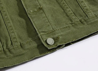 Men Coloured Denim Jackets Outwear Slim Fit Denim Coats New Fashion Male Cotton Casual Jeans Jackets Streetwear Jean Coats Size S~4XL
