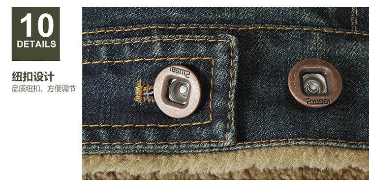Men Denim Jackets Winter Coats Fleece Warm Jeans Jackets High Quality Male Casual Blue Denim Jackets New Fashion Jeans Coats M-5XL