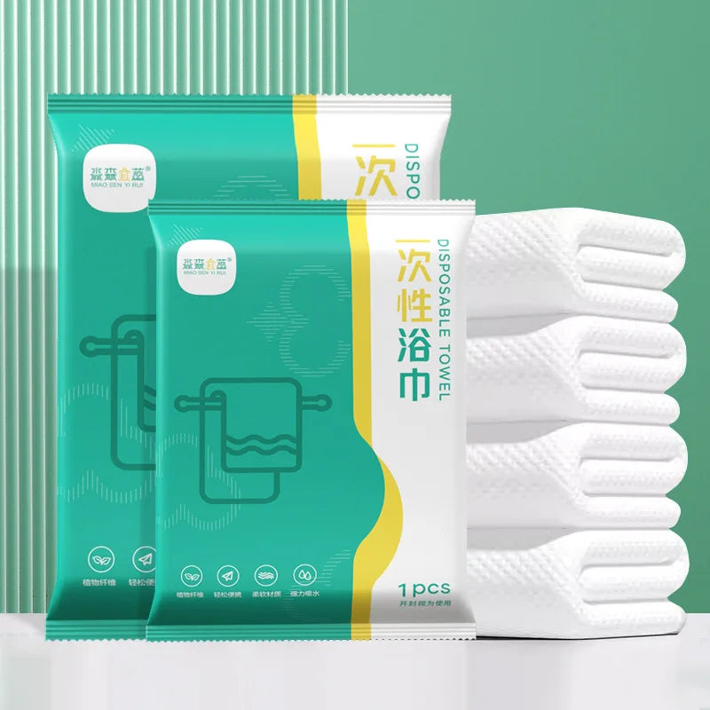 1pc Portable Disposable Bath Towels, Enlarged And Thickened, Soft And Skin-friendly, Suitable for Travel, Home, Vacation, Gym