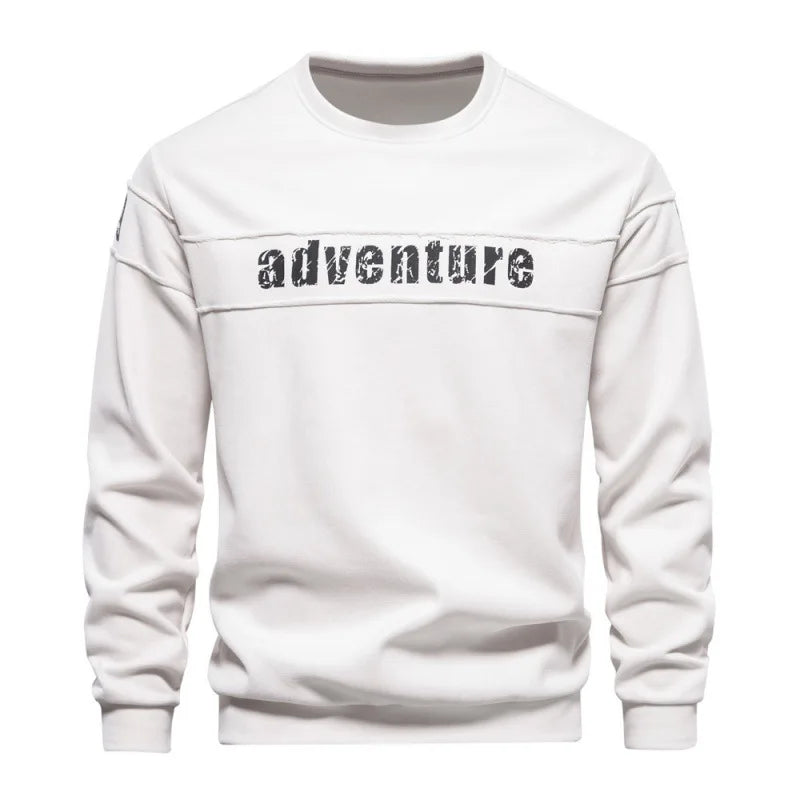 New Autumn Men O-neck Printed Pullovers Loose Sweatshirts High Quality Male Outwear Casual Sweatshirts EU Size Men's Clothing 2