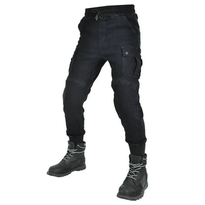 Men Motorcycle Riding Jeans Kevlar Pants Soft Casual Outdoor Protective Knee Hip Pads Pantalon Racing Pants with Hip Knee Armor