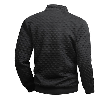 Men's Quarter Zip Sweatshirts Casual Fall Mock Neck White Loose Pullover Long Sleeve Solid Graphic Zip Up Sweatshirt