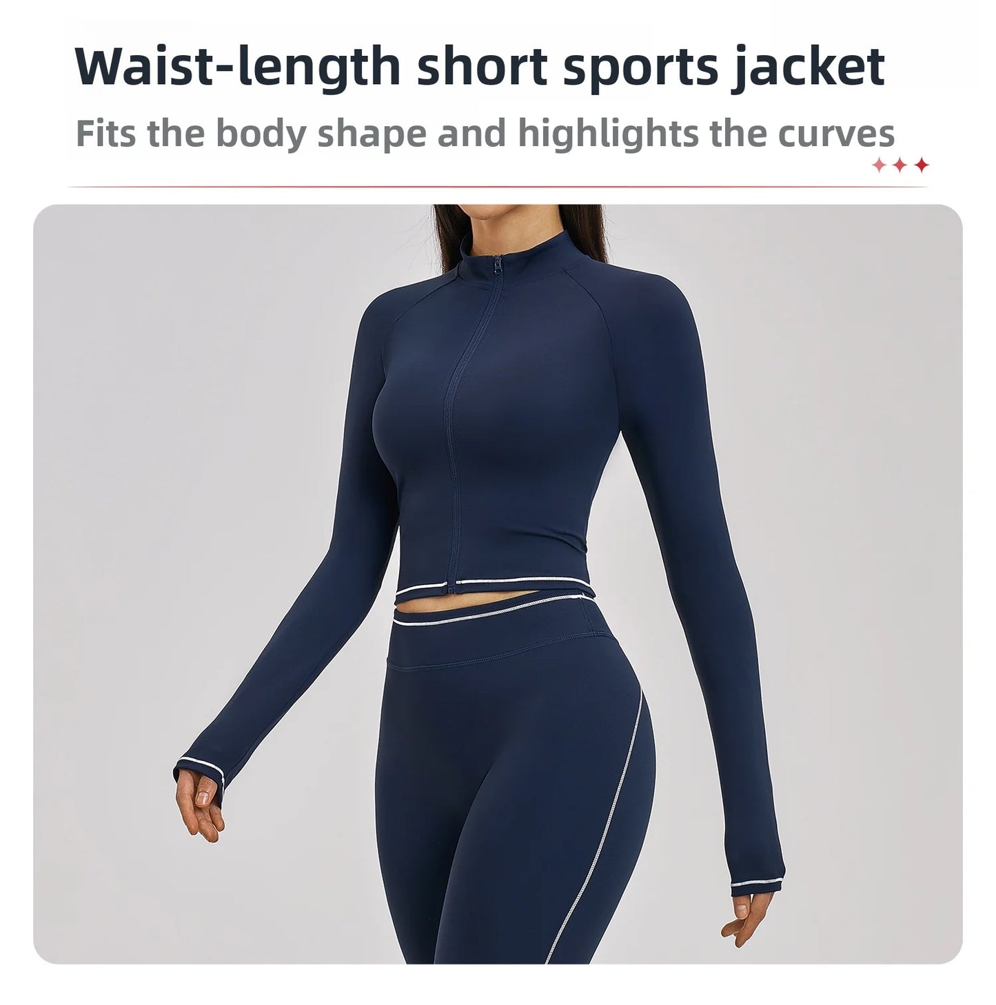 Seamless Yoga Long Sleeve Women Sports Jacket Zipper Fitness Yoga Shirt Gym Top Activewear Running Coats Cycling Workout Clothes