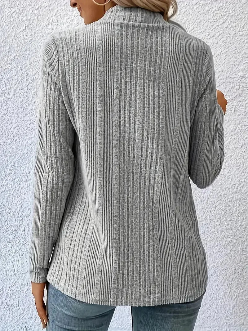 2026 Autumn/Winter New Women's Cardigan Top Solid Color Casual Fashionable Loose Long Sleeve Knitted Sweater Jacket