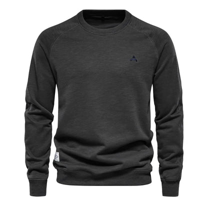New Spring Autumn Men O-neck Pullovers Cotton Sweatshirts Quality Male Outwear Solid Casual Sweatshirts Size XXL Men's Clothing