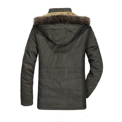 New Winter Men Hooded Fur Collar Long Down Jackets Overcoats Male Multiple Pockets Warm Parkas Quality Man Casual Chaquetas 7XL