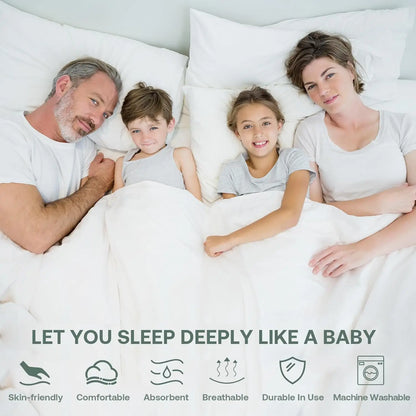 Smooth Mattress Protector Fitted Sheet Water proof Mattress Cover Anti Mites & Washable  Bed Protector
