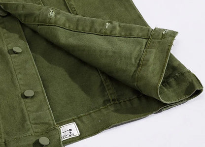 Men Coloured Denim Jackets Outwear Slim Fit Denim Coats New Fashion Male Cotton Casual Jeans Jackets Streetwear Jean Coats Size S~4XL