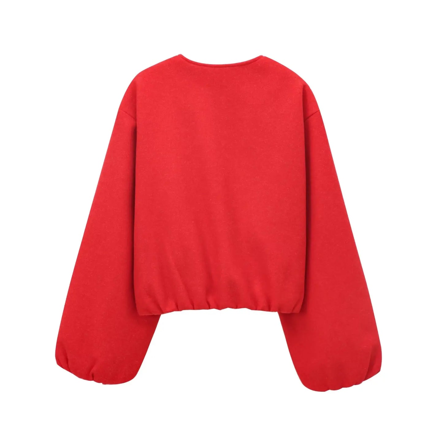 Red Zipper Bomber Jackets for Women Soft Cropped Jackets Woman 2026 Long Sleeve Woman's Sports Jacket New in Outerwears