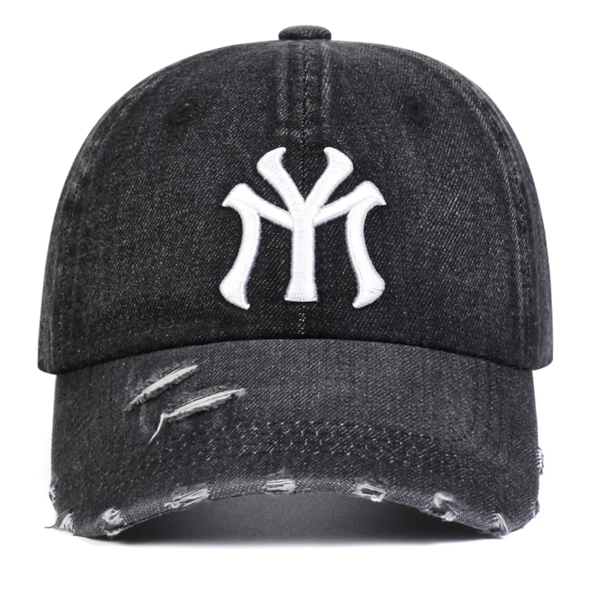 New Unisex Letter Embroidery Hole Denim Baseball Caps Spring Autumn Outdoor Adjustable Casual Hats Sunscreen Hat