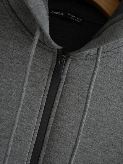 HH 2026 Casual Women's Soild Zipper Hoodie Long Sleeve Big Pocket Zipper Jacket With Hood Female Loose Outerwear Coat Tops