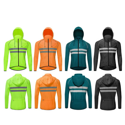 Cycling Clothing Reflective Windbreaker Windproof Waterproof MTB Bicycle Jacket Long Sleeve Cycling Jersey Cycling Club Designs