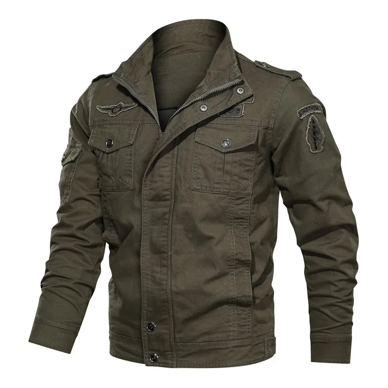 New Fashion Men Cotton Multi-pockets Cargo Jackets Tooling Coats Quality Man Spring Autumn Loose Casual Jackets Large Size 6XL