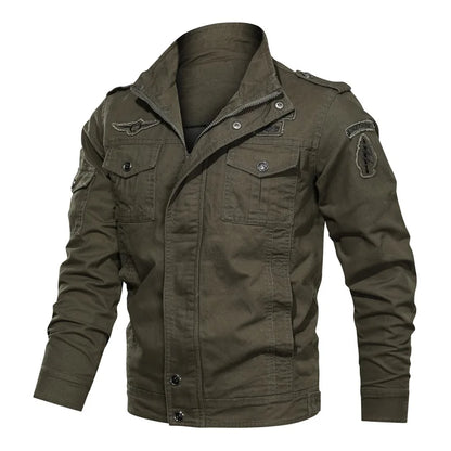 New Fashion Men Cotton Multi-pockets Cargo Jackets Tooling Coats Quality Man Spring Autumn Loose Casual Jackets Large Size 6XL