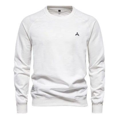 New Spring Autumn Men O-neck Pullovers Cotton Sweatshirts Quality Male Outwear Solid Casual Sweatshirts Size XXL Men's Clothing