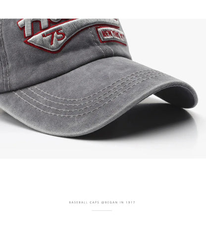 Summer Women Men Baseball Cap Fashion Letter Embroidery Snapback Hat Vintage Washed Cotton Unisex Hip Hop Sun Hat Casquette